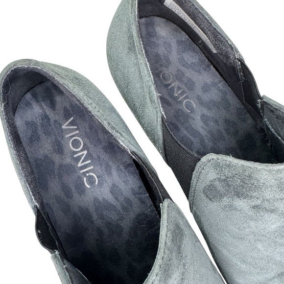 Vionic Elevated Stanton Suede Orthotic Wedge Boot Slate Grey Women's US 8 Nice - Picture 9 of 16